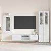 vidaXL TV Cabinet Set FLORIN High Gloss White Engineered Wood