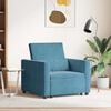 vidaXL Single Sofa Bed Reclining Blue 90 x 165 x 87 cm Velvet