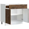 vidaXL Kitchen Base Cabinet Kalmar Smoked Oak Engineered Wood