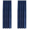 vidaXL Blackout Curtains 2 pcs Dark Blue 140 x 260 cm Velvet