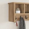 vidaXL Wall-Mounted Coat Rack with Shelf Artisan oak 50 x 16 x 26 cm