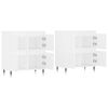 vidaXL Sideboards 2 pcs White Engineered Wood