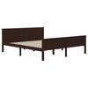 vidaXL Bed Frame without Mattress Dark Brown 180x200 cm Super King Solid Wood