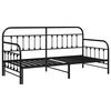 vidaXL Daybed Frame with Headboard Black 107 x 203 cm Steel