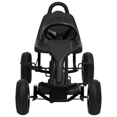 vidaXL Pedal Go-Kart with Pneumatic Tyres Black