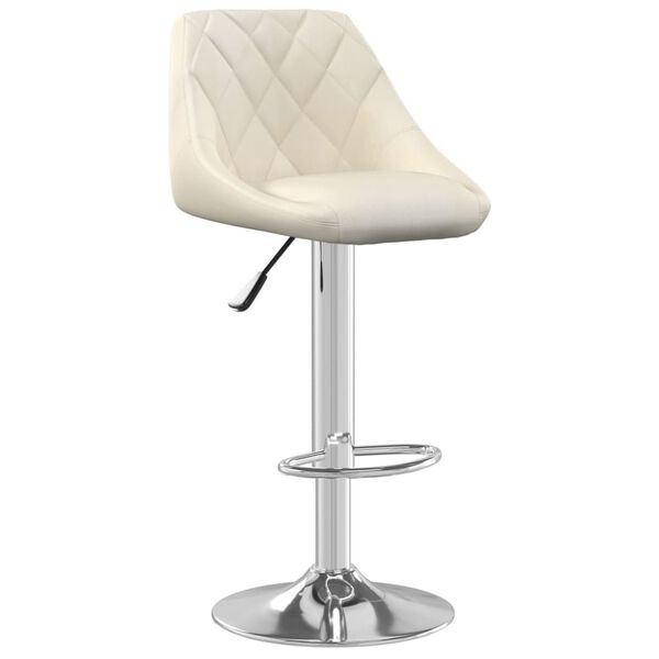 vidaXL Bar Stool 2 pcs Cream Velvet