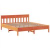 vidaXL Bed Frame without Mattress Wax Brown 200x200 cm Solid Wood Pine
