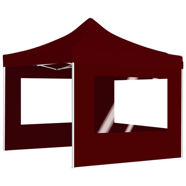 vidaXL Professional Folding Party Tent with Walls Aluminium 2x2 m Bordeaux
