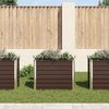vidaXL Garden Raised Bed Brown 100x40x77 cm Galvanised Steel