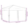 vidaXL Folding Party Tent with Sidewalls Black 3x3 m