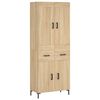 vidaXL Highboard Sonoma Oak 69.5x34x180 cm Engineered Wood