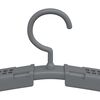 vidaXL Extendable Clothes Hangers 5 pcs Grey