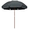 vidaXL Garden Parasol with Steel Pole 300 cm Anthracite