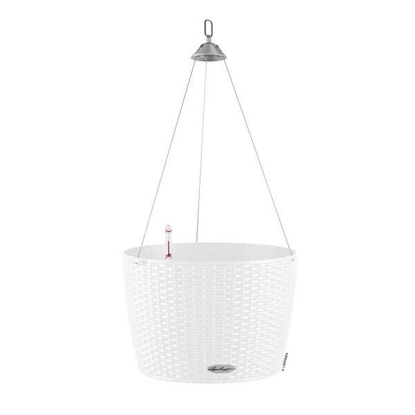 LECHUZA Hanging Planter NIDO Cottage 35 ALL-IN-ONE White