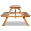 vidaXL Picnic Table 120x120x78 cm Bamboo