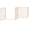 vidaXL Dog Gate with Door Foldable 10 Panels 800 cm Poplar Wood