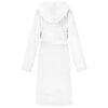 vidaXL Bathrobe Hoodie White S Flannel