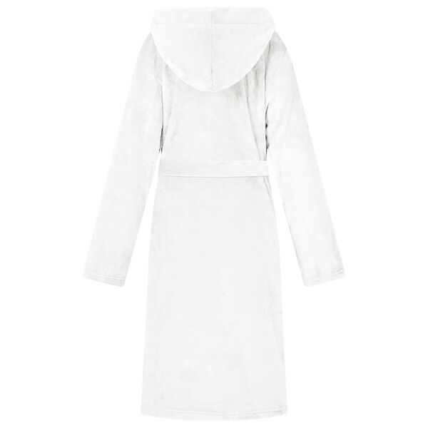 vidaXL Bathrobe Hoodie White S Flannel