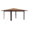 vidaXL Gazebo without Sidewall 4 x 4 m Beige and Brown