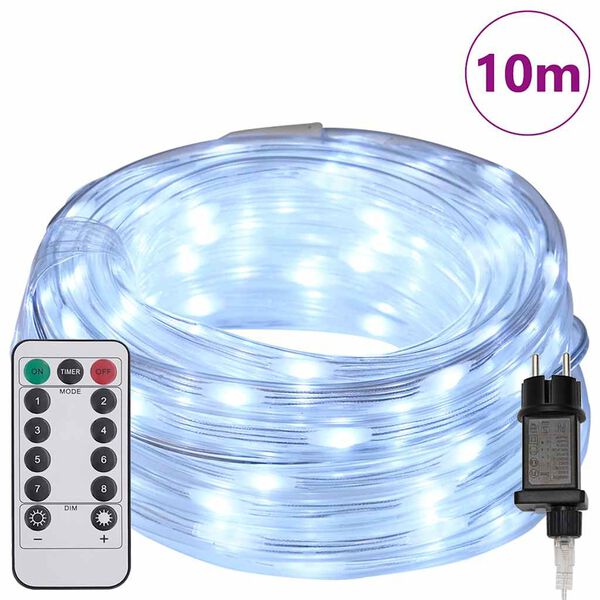 vidaXL Rope Light with 240 LEDs Cold White 10 m PVC