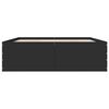 vidaXL Bed Frame without Mattress Black 160x200 cm