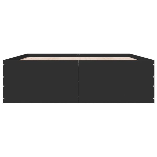 vidaXL Bed Frame without Mattress Black 160x200 cm