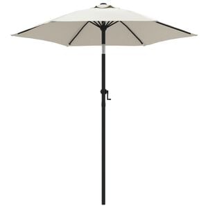 vidaXL Garden Parasol Sand White 200x224 cm Aluminium