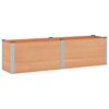 vidaXL Garden Raised Bed Brown 200 x 50 x 54 cm alu.