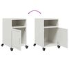 vidaXL Bedside Cabinet White 36x39x59 cm Steel
