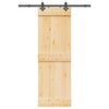vidaXL Sliding Door with Hardware Set 70x210 cm Solid Wood Pine