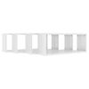 vidaXL Wall Cube Shelf 4 pcs High Gloss White 60x15x23 cm Engineered Wood