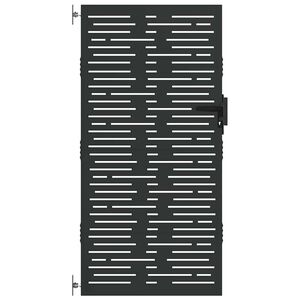 vidaXL Garden Gate 85 x 175 cm Powder-coated steel Black Lockable