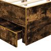 vidaXL Bed Frame with Drawer Smoked Oak 180 x 200 cm Engineer Wood
