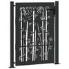 vidaXL Garden Gate 100x125 cm Corten Steel Bamboo Design