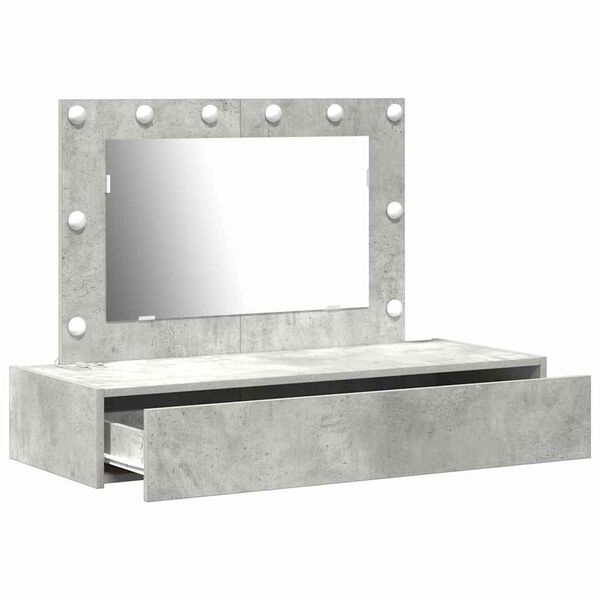 vidaXL Dressing Table Grey 100 x 40 x 70 cm Engineered Wood