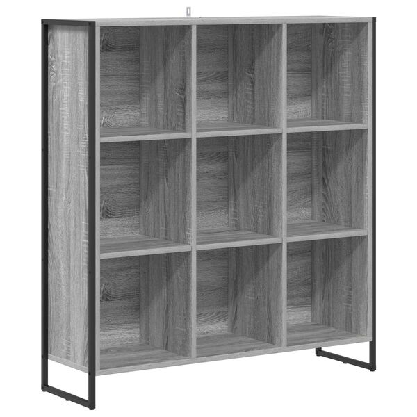 vidaXL Book Cabinet Grey Sonoma 99.5 x 30 x 108.5 cm Engineered Wood