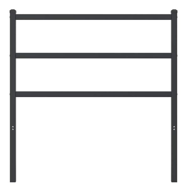 vidaXL Metal Replace Headboard Black 90 cm
