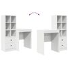 vidaXL Desk with Drawer 2 pcs White