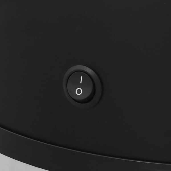 vidaXL Waste Paper Baskets Black Stainless Steel