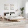 vidaXL Bed Frame with Headboard Dark Grey 135 x 190 cm Solid Pine Wood