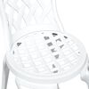 vidaXL Garden Table Set 3 pcs White Cast Aluminium
