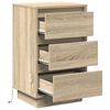 vidaXL Bedside Cabinet Sonoma Oak 39 x 34.5 x 65 cm Engineered wood