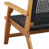 vidaXL Garden Furniture Black 122 x 78 x 73cm Solid Acacia wood