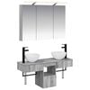 vidaXL Bathroom Cabinet Set 4 pcs Grey Sonoma 100 x 14.5 x 70 cm