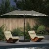 vidaXL Garden Parasol Sand and Anthracite 385 x 209 x 244 cm Polyester