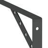 vidaXL Shelf Brackets 4 pcs 30x2.5x15.5 cm Black Stainless Steel