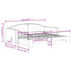 vidaXL Daybed with Trundle without Mattress Light Grey 90x190 cm Single