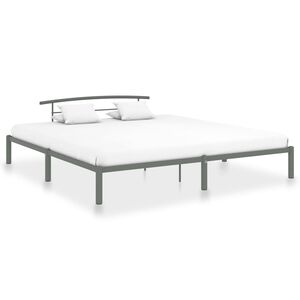 vidaXL Bed Frame without Mattress Grey Metal 200x200 cm