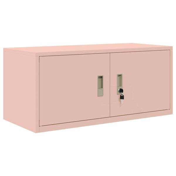 vidaXL Storage Cabinet Pink 90 x 40 x 40 cm Steel