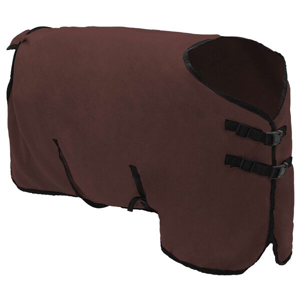 vidaXL Horse Blanket Full Dark Brown Polyester